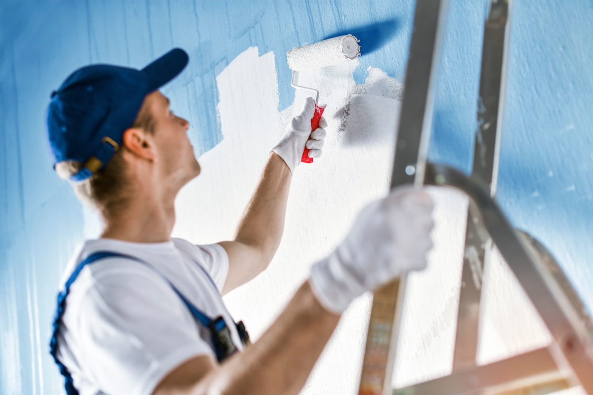 Man painting home